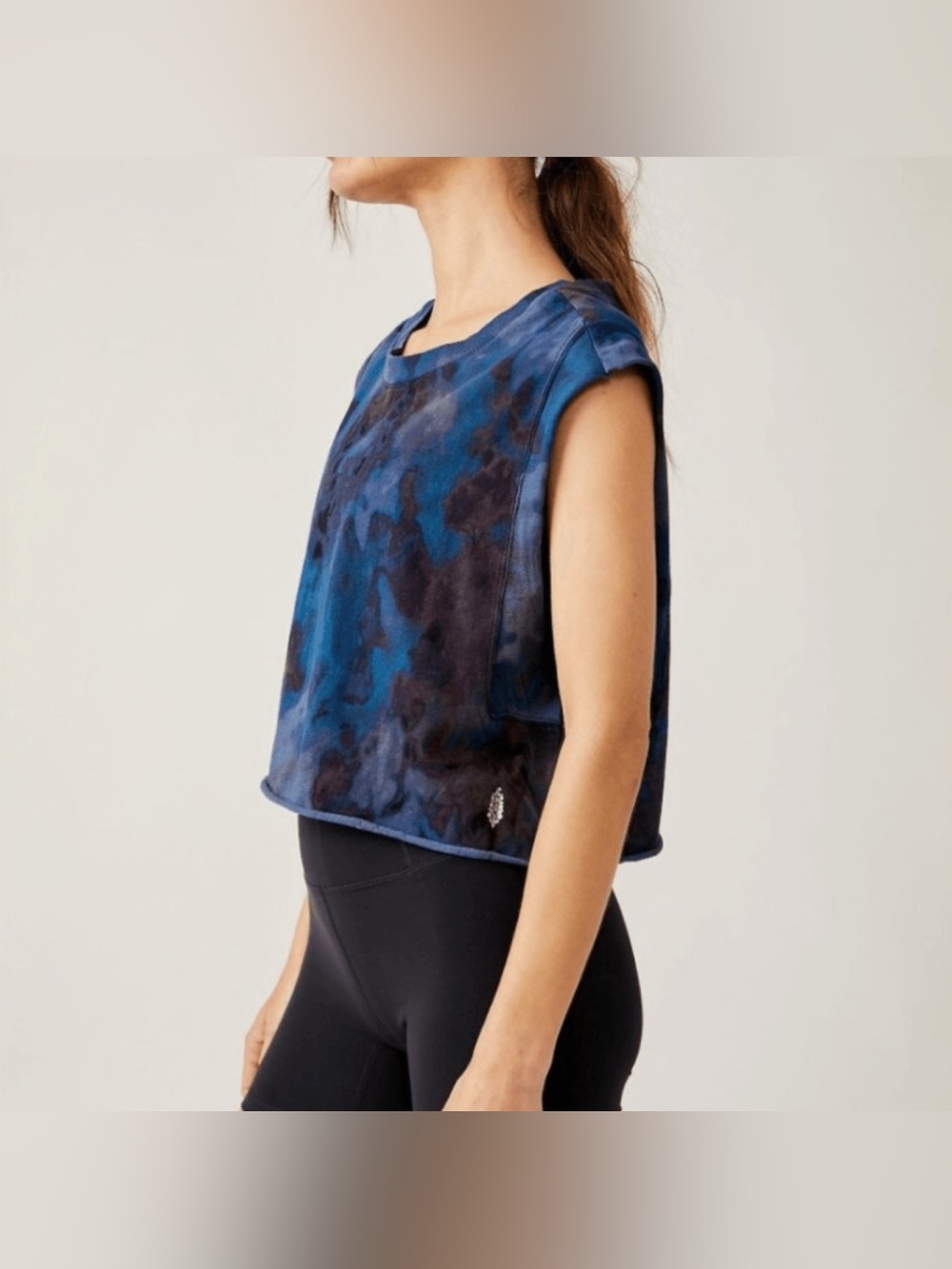 FREE PEOPLE MOVEMENT Navy Blue Midnight Combo Sleeveless Inspire Tank